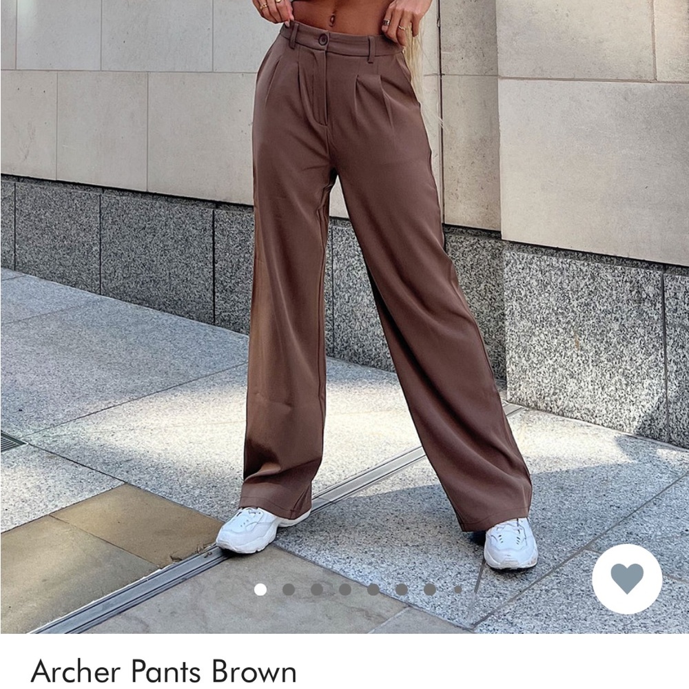 Princess Polly Archer Pants (Brown)